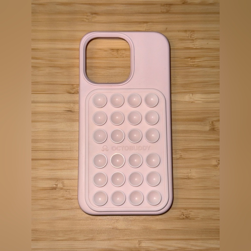 Pastel Pink iPhone 13 Pro Case with OCTOBUDDY (seen on Paige Desorobo)